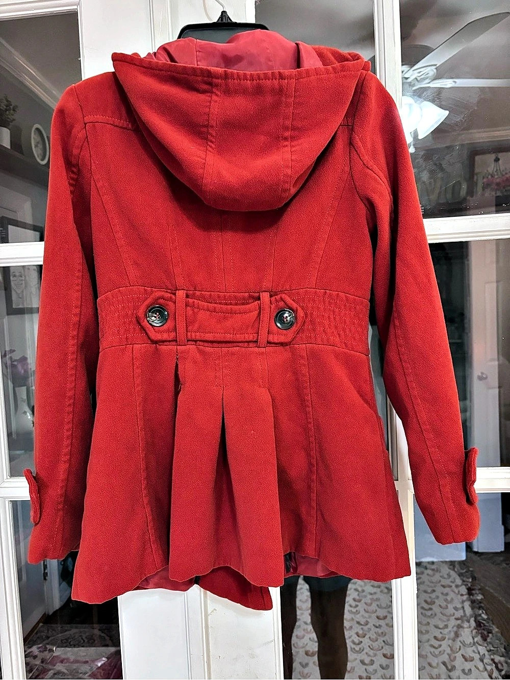XXI Women’s Burnt Orange Hooded Coat‎ Size Small Like New - Picture 3 of 8